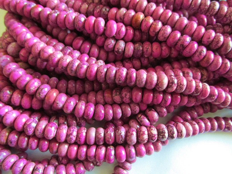 (image for) Fushia rondelle beads #GG1472